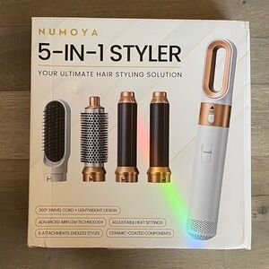 5-in-1 Styler Hair Tool - White and Rose Gold